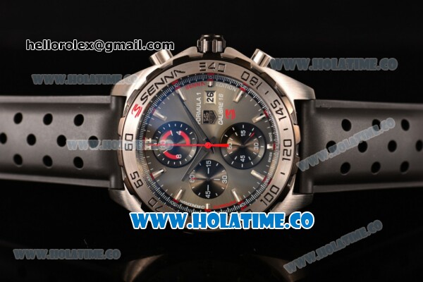 Tag Heuer Formula 1 Calibre 16 Miyota OS10 Quartz Steel Case with Grey Dial and Stick Markers - Click Image to Close